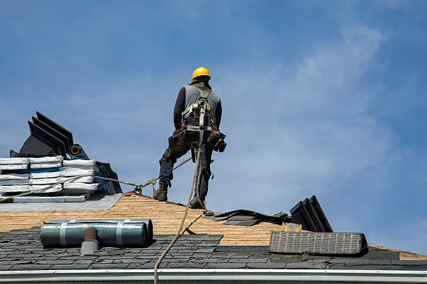 Professional Flat Roof Repair technician working in South Windham, CT